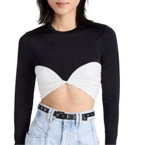AFRM Cori Bra Detail Knit Crop Top